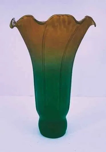 13440 Large Amber And Green Tulip Shades - Adrianas Specialty Lamp Shades