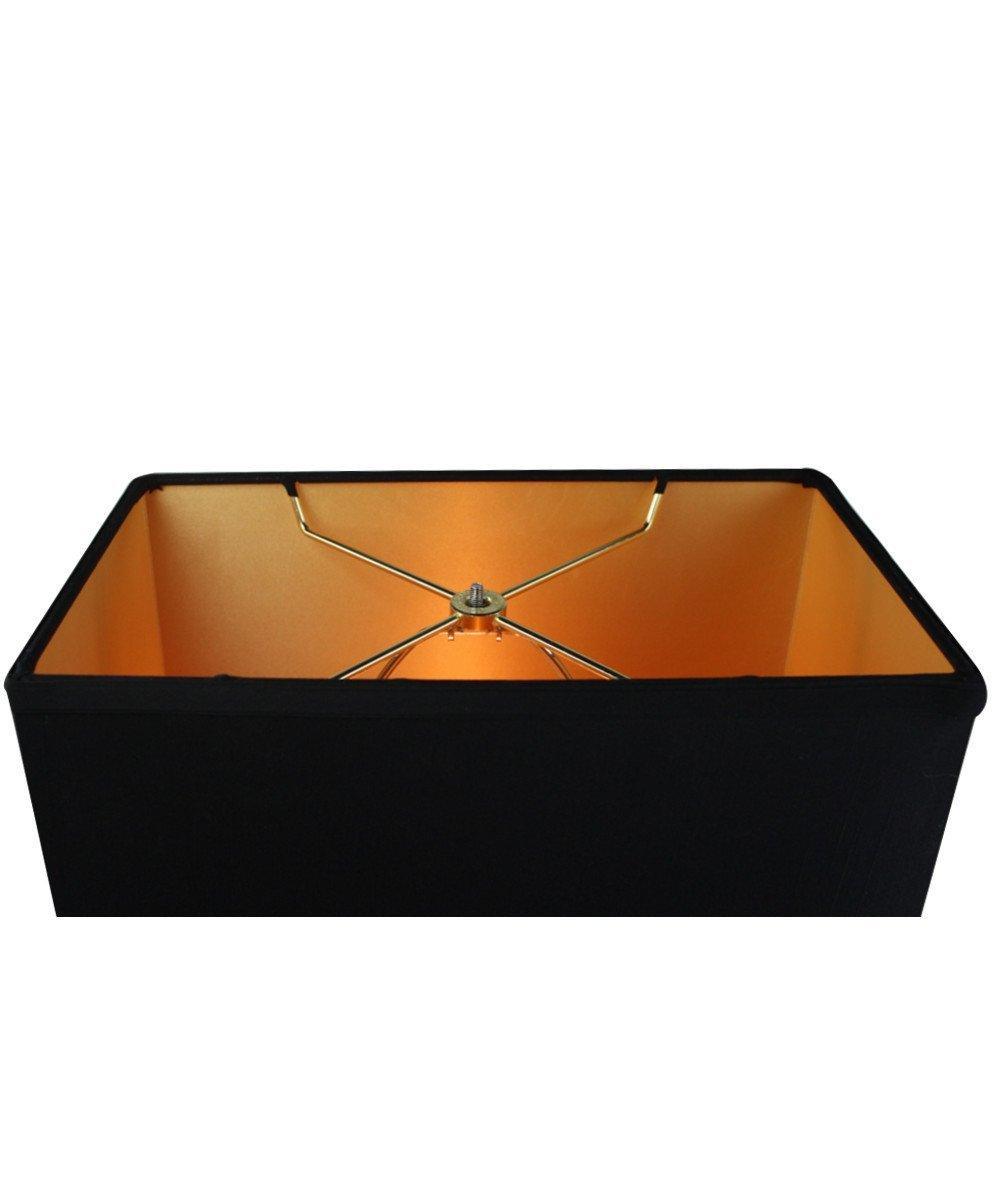 16"W x 11"H Rectangular Drum Lampshade Softback Black Fabric - Specialty Shades