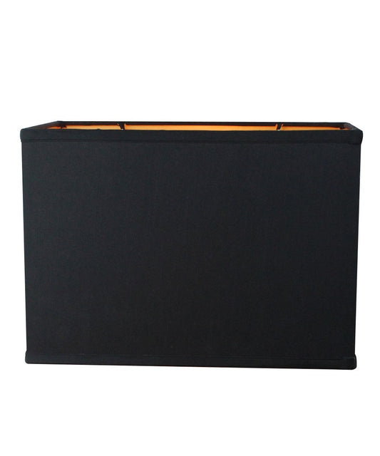 16"W x 11"H Rectangular Drum Lampshade Softback Black Fabric - Adrianas Specialty Lamp Shades