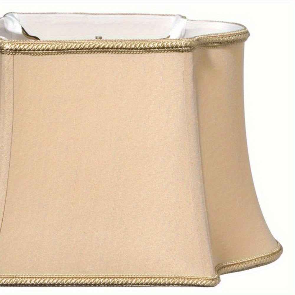 Slant Fancy Oblong Softback Lampshade with Washer Fitter, Vintage Gold