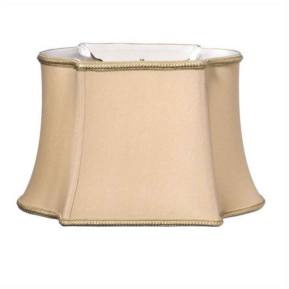 Slant Fancy Oblong Softback Lampshade with Washer Fitter, Vintage Gold
