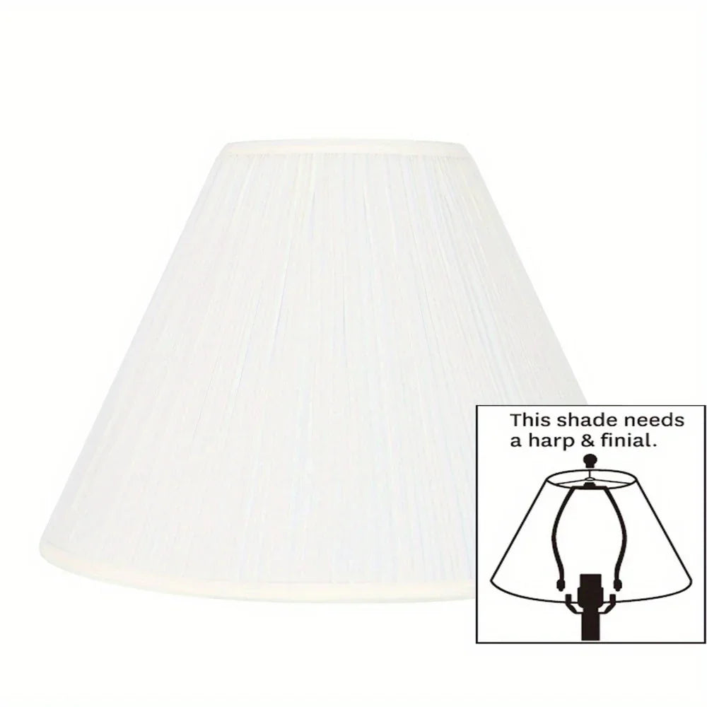 6 x 15 x11" Pleat Empire White Table Lamp Shade