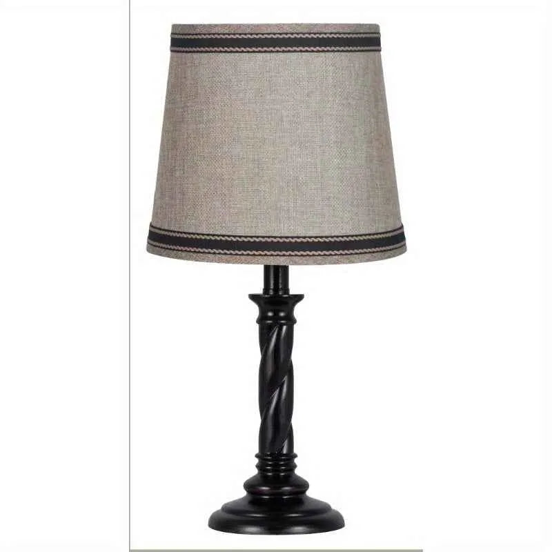 Brown with Black Trim Empire Accent Lamp Shade, 6 x 7.5 x 6.5"