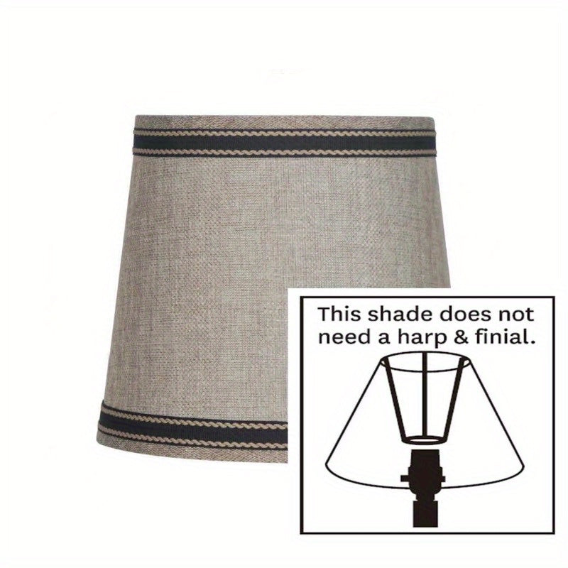 Brown with Black Trim Empire Accent Lamp Shade, 6 x 7.5 x 6.5" - Adrianas Specialty Lamp Shades