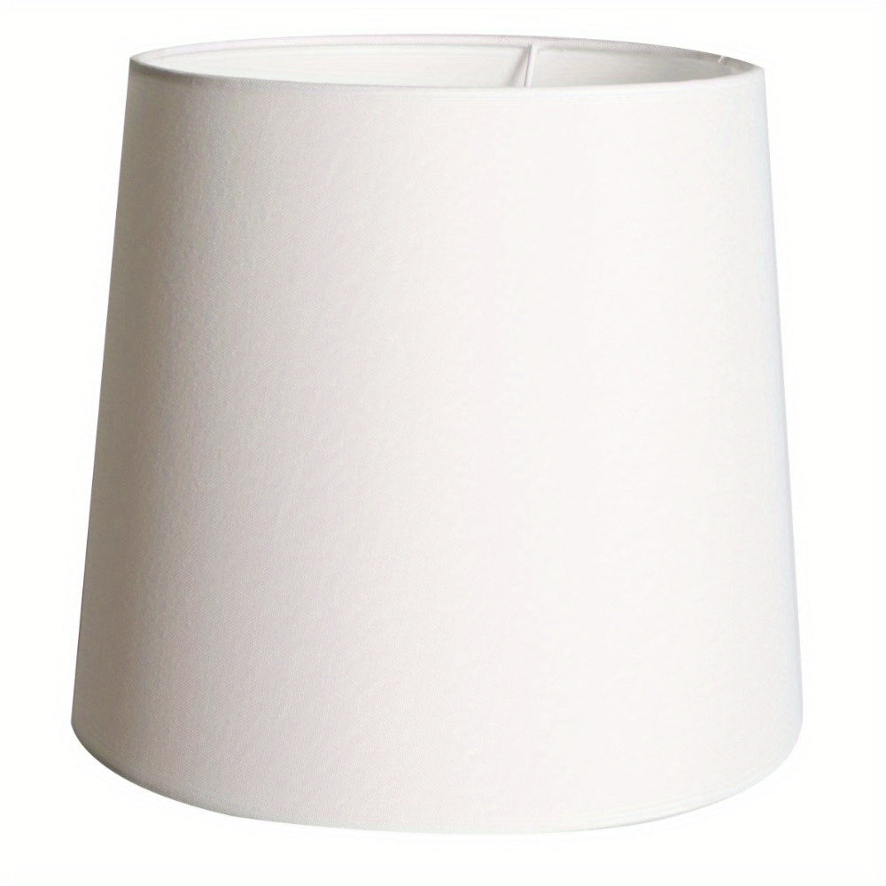 White Fabric Uno Lamp Shade, 11"H x 12"D, Transitional, Adult Office Or Dorm Room Use - Adrianas Specialty Lamp Shades