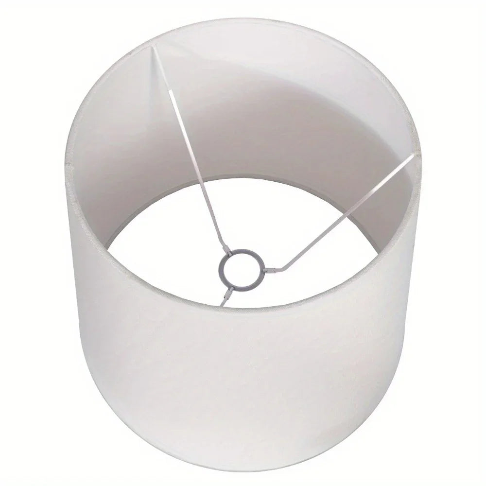 White Fabric Uno Lamp Shade, 11"H x 12"D