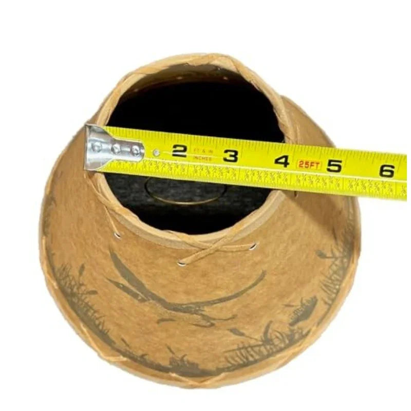 Rustic Oiled Kraft Clip-On Lamp Shade with Flying Loon Design