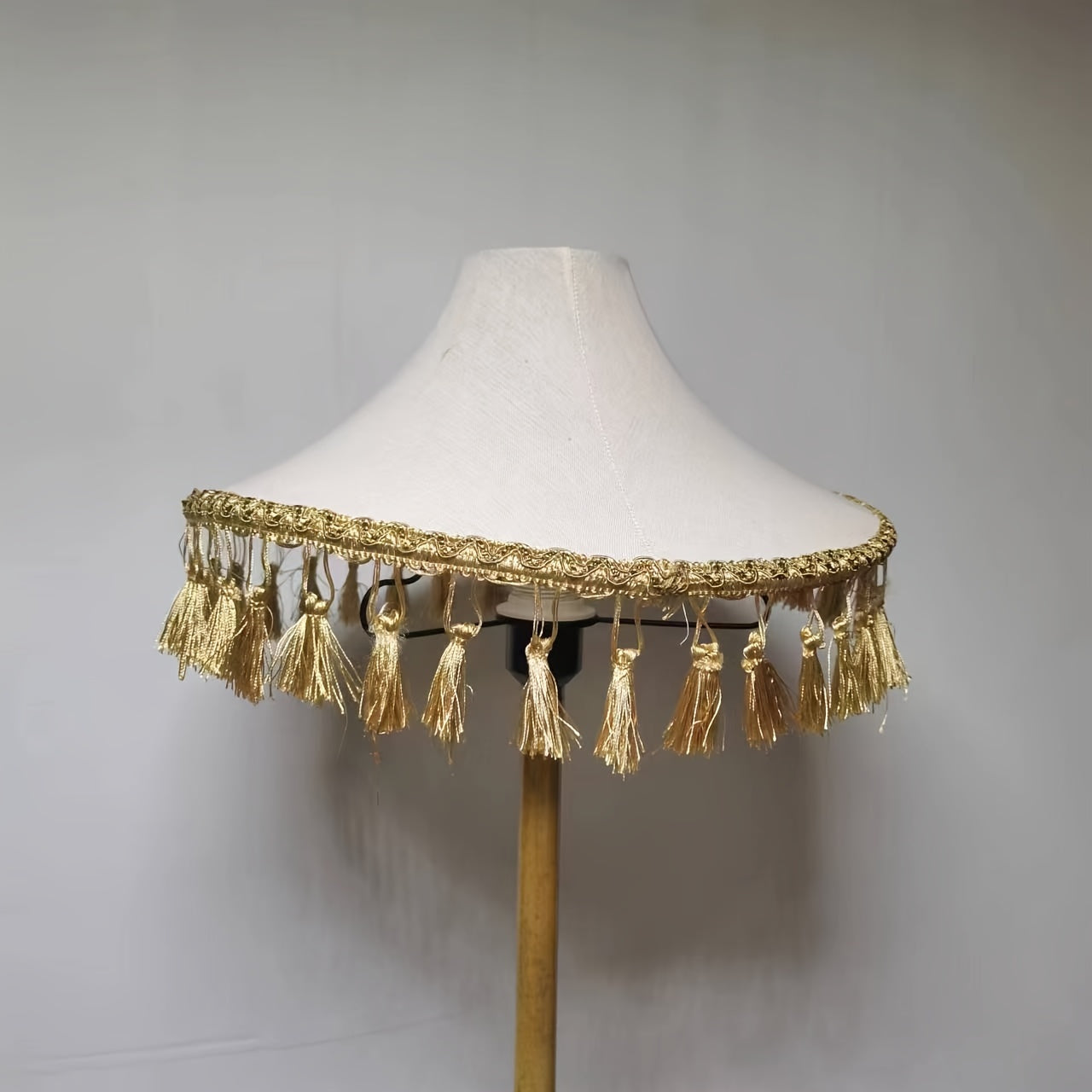 Bohemian Linen Lamp Shade for Ceiling Pendant - Rustic Farmhouse Hanging Light Cover for Kitchen Island, Dining & Living Room, No Accessories Included - Adrianas Specialty Lamp Shades