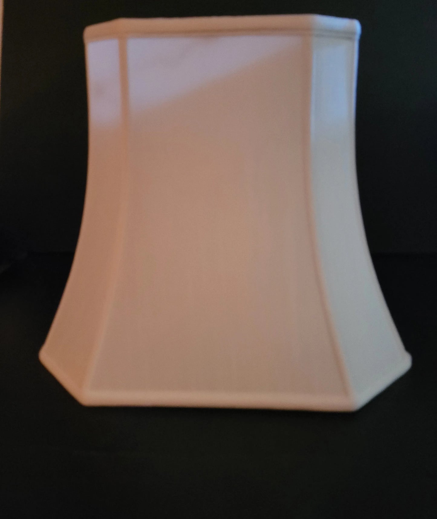 Cream Cut Corner Square Silk Lamp Shade silk lamp shade Adrianas Specialty Lamp Shades
