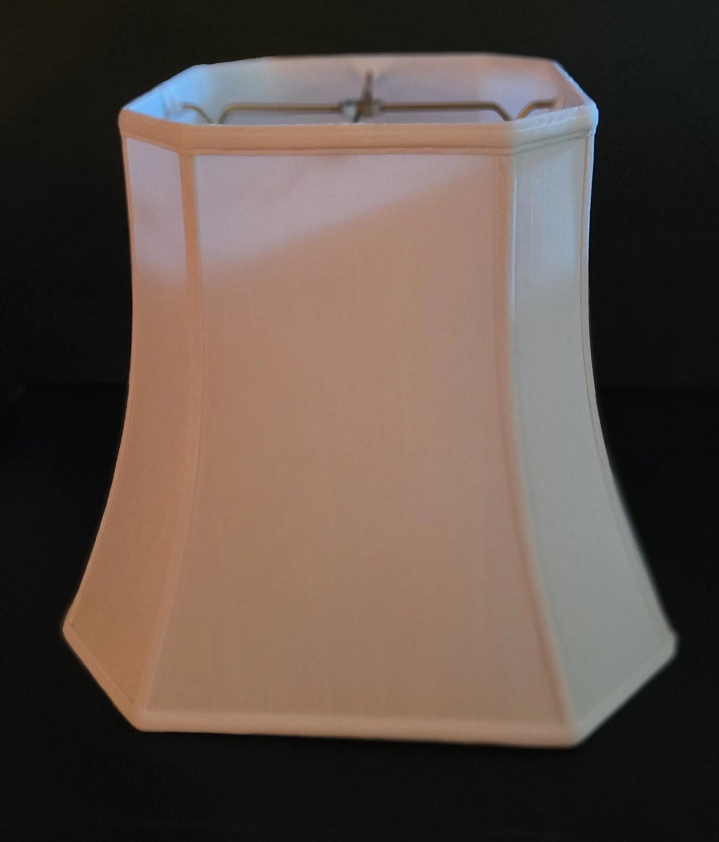 Cream Cut Corner Square Silk Lamp Shade silk lamp shade Adrianas Specialty Lamp Shades