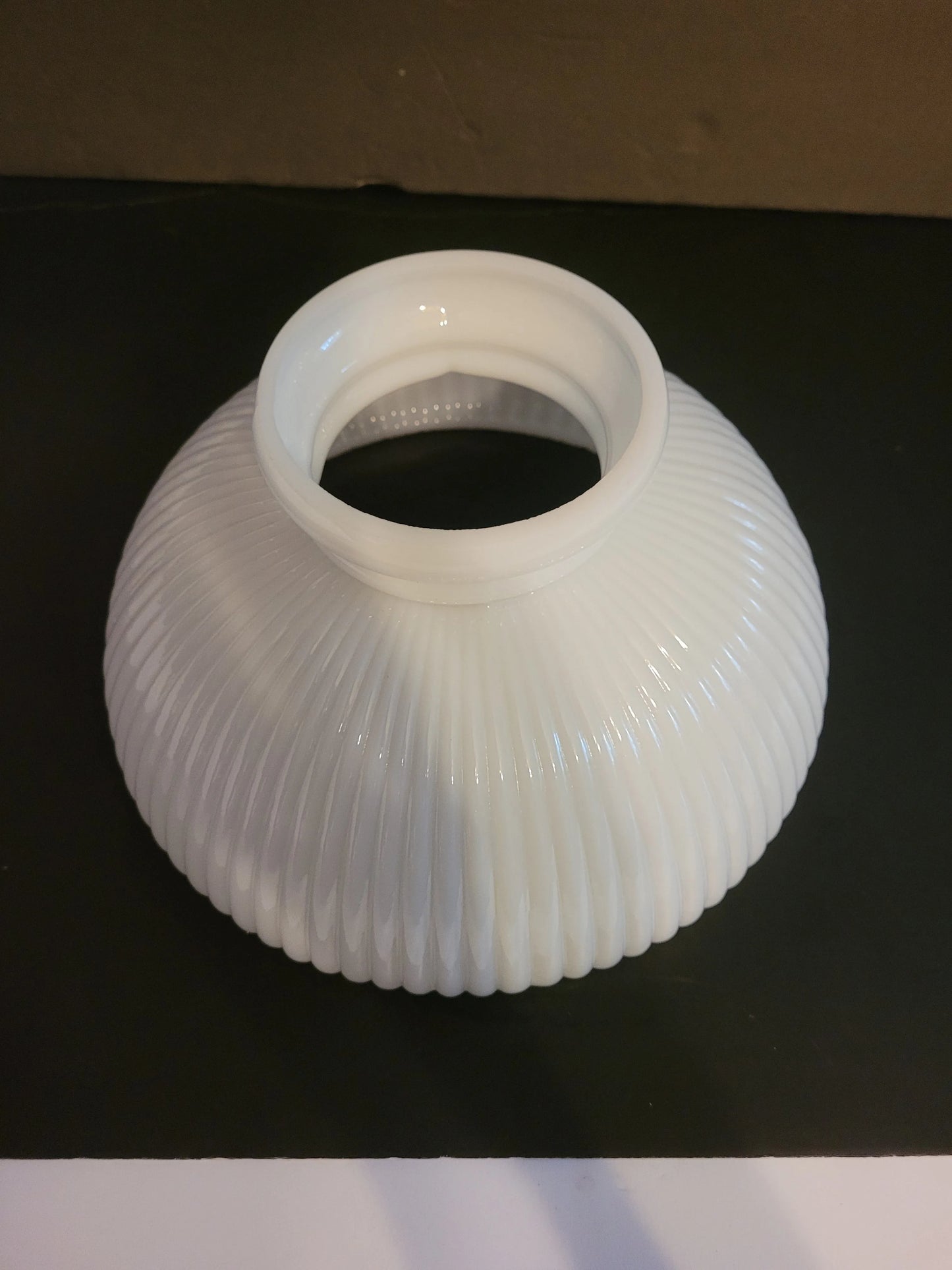 White Ten Inch White Rib Student - Adrianas Specialty Lamp Shades