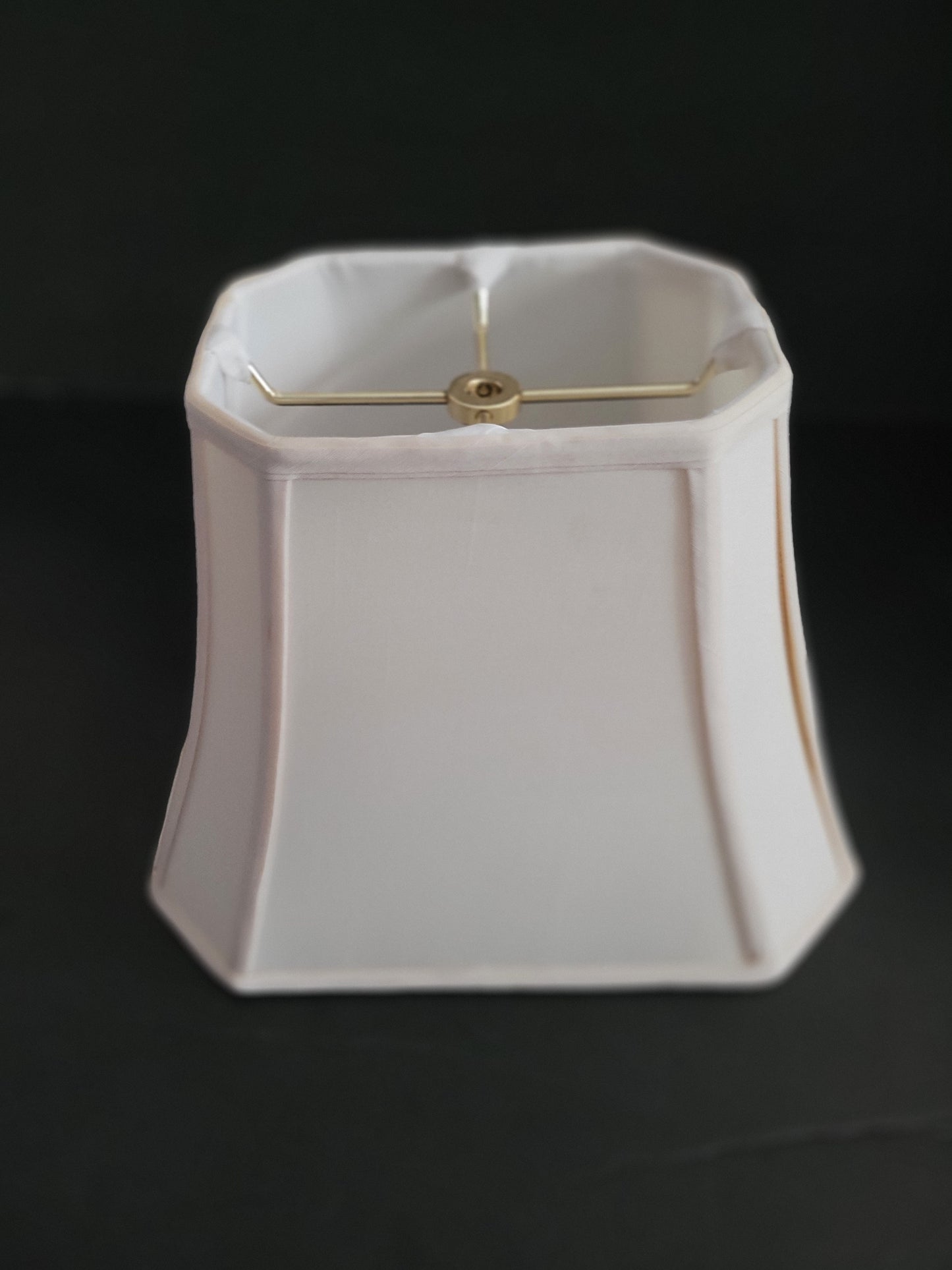 Square Cut Corner White Cream Silk Lamp Shades silk lamp shade Adrianas Specialty Lamp Shades