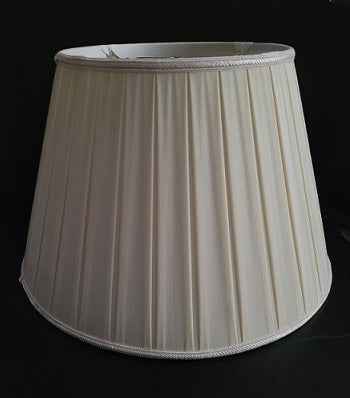 39819 Cream Box Pleat Silk Lamp Shades - Adrianas Specialty Lamp Shades