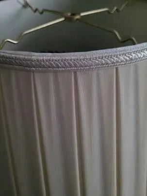 39819 Cream Box Pleat Silk Lamp Shades - Adrianas Specialty Lamp Shades