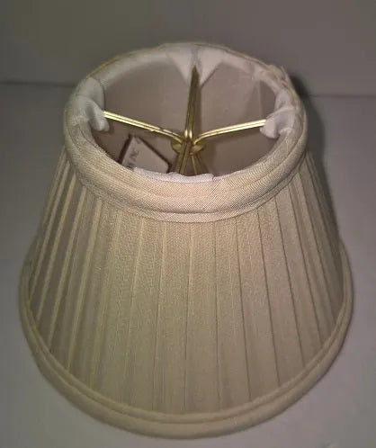 Cream Pleated Chandelier Shade - 6 Inch Bottom