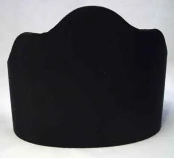 21904 Black Silk Half Shade Silk Lined - Adrianas Specialty Lamp Shades