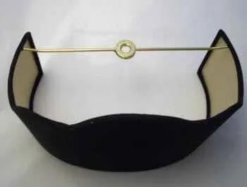 21904 Black Silk Half Shade Silk Lined - Adrianas Specialty Lamp Shades