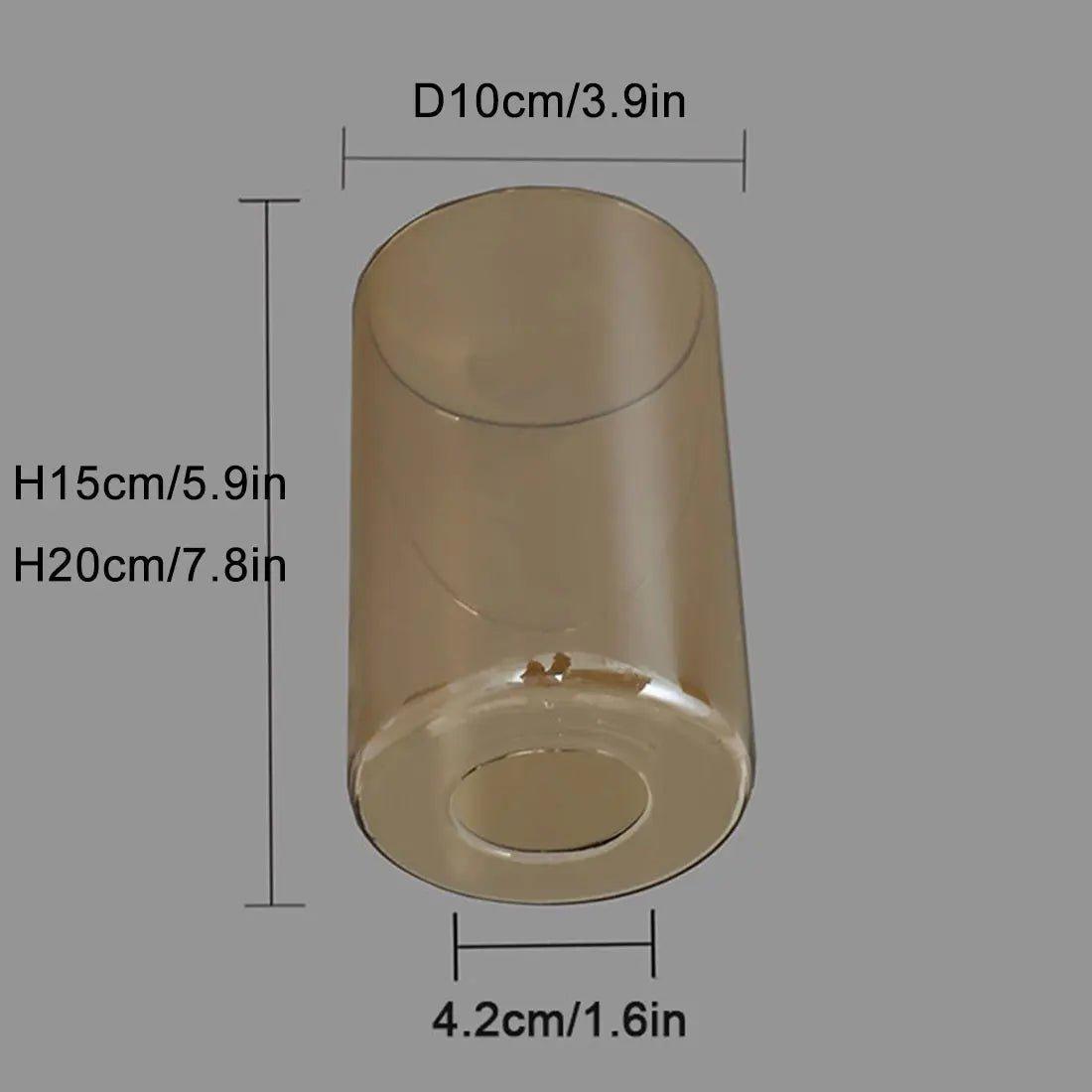 2pcs Pack Bronze Cylinder Glass Shade with 1-5/8 Inch Fitter pendnat lamp shades Adrianas Specialty Lamp Shades