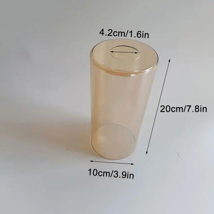 2pcs Pack Bronze Cylinder Glass Shade with 1-5/8 Inch Fitter pendnat lamp shades Adrianas Specialty Lamp Shades D10cmxH20cm