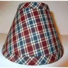 31146 Burgundy Plaid Chandelier Shade - Adrianas Specialty Lamp Shades