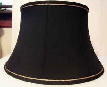 32149 Black Silk Floor Lampshade - Adrianas Specialty Lamp Shades