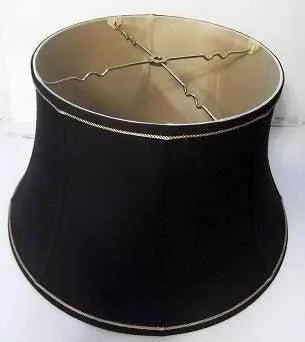 32149 Black Silk Floor Lampshade - Adrianas Specialty Lamp Shades