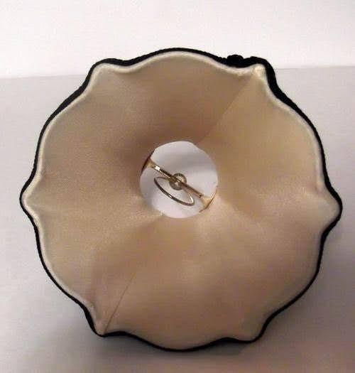 32263 - French Scallop Black Silk odd-lots Adrianas Specialty Lamp Shades