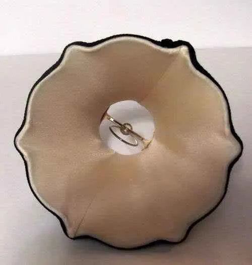 32263 - French Scallop Black Silk - Adrianas Specialty Lamp Shades