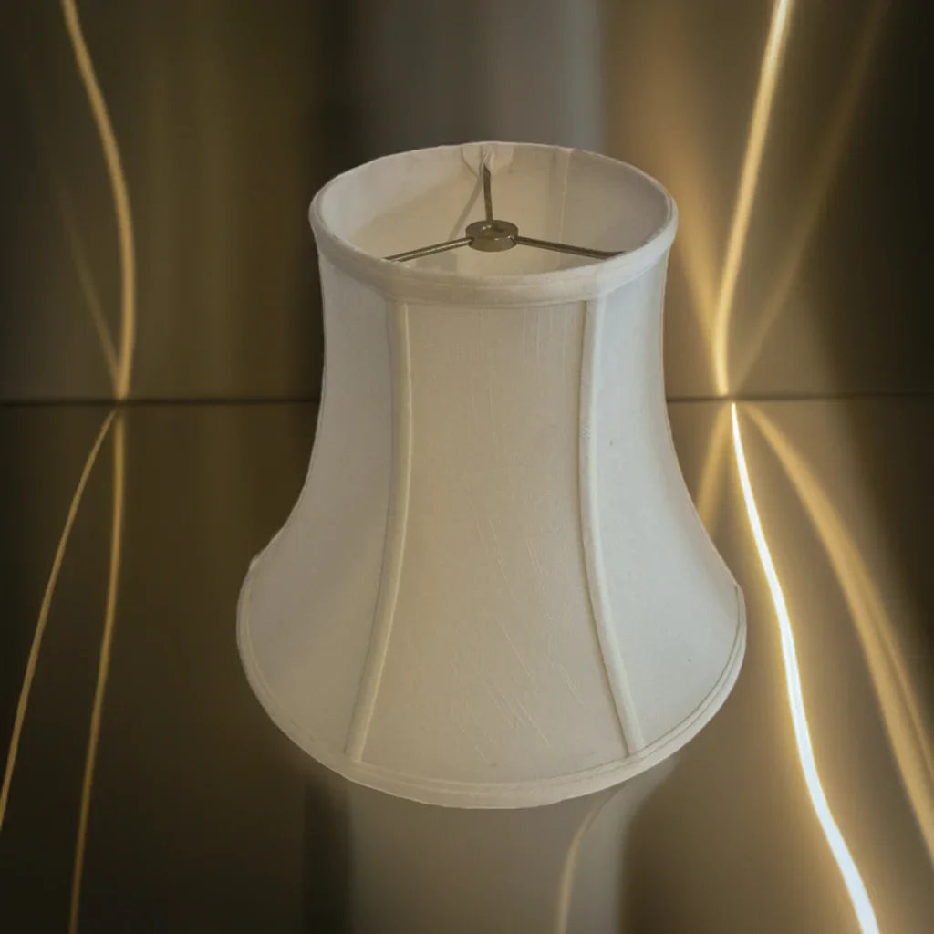 33238 Silk Bell Table Lamp Shades - Eggshell - Adrianas Specialty Lamp Shades