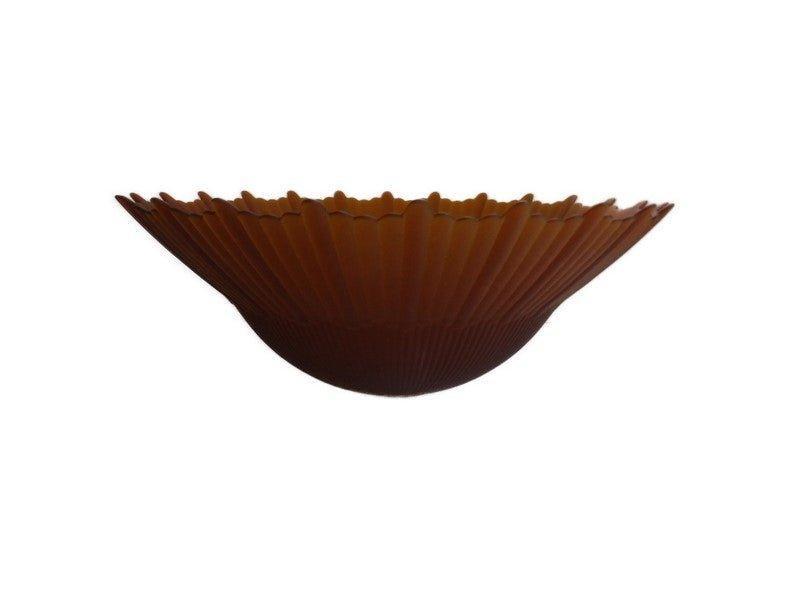 33362 Amber Ribbed Floor Lamp Shade - Adrianas Specialty Lamp Shades