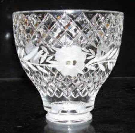 34701 Floral Cut Crystal Pendant - Adrianas Specialty Lamp Shades