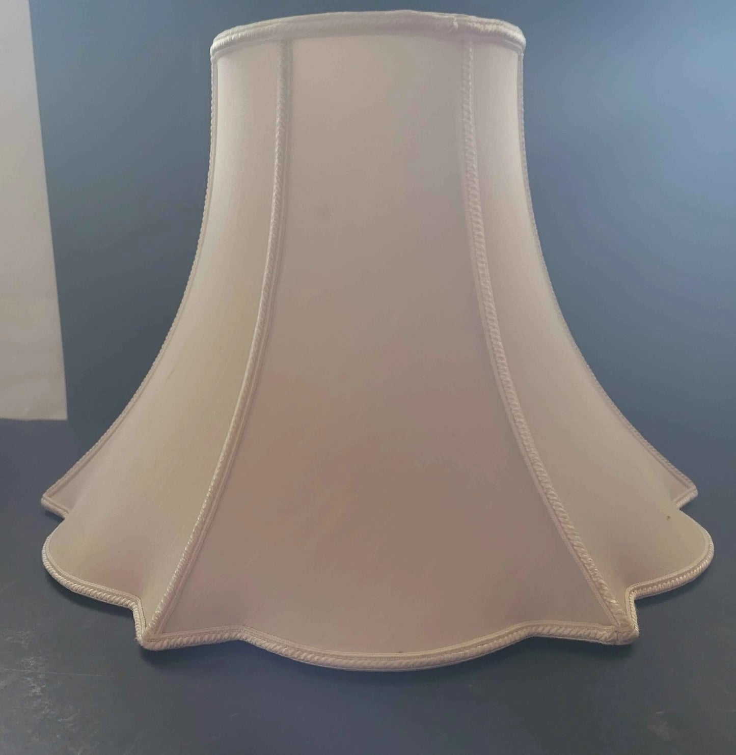 3478 Antique Beige Pie Crust Bottom Silk - Adrianas Specialty Lamp Shades