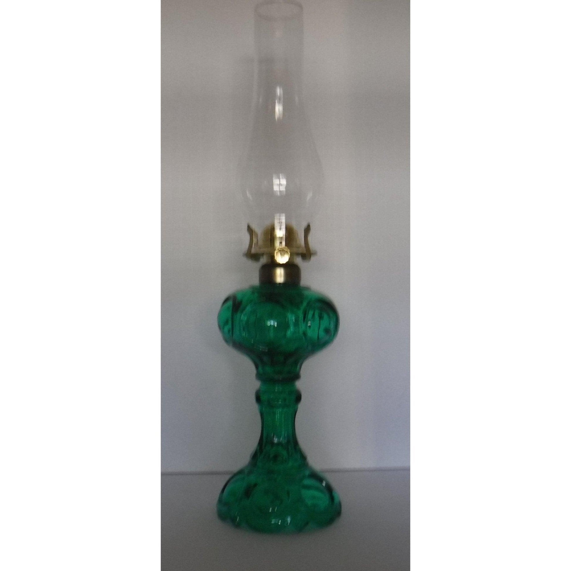 36251-2 Emerald Green Hurricane Oil Lamp - Specialty Shades