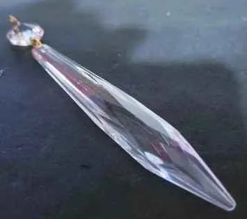 36361 Crystal Prism With Brass Pin. Height Includes Jewel - 5 - Adrianas Specialty Lamp Shades