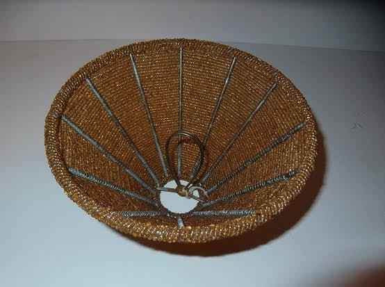 36639 Dark Gold Beaded Chandelier Shades - Adrianas Specialty Lamp Shades