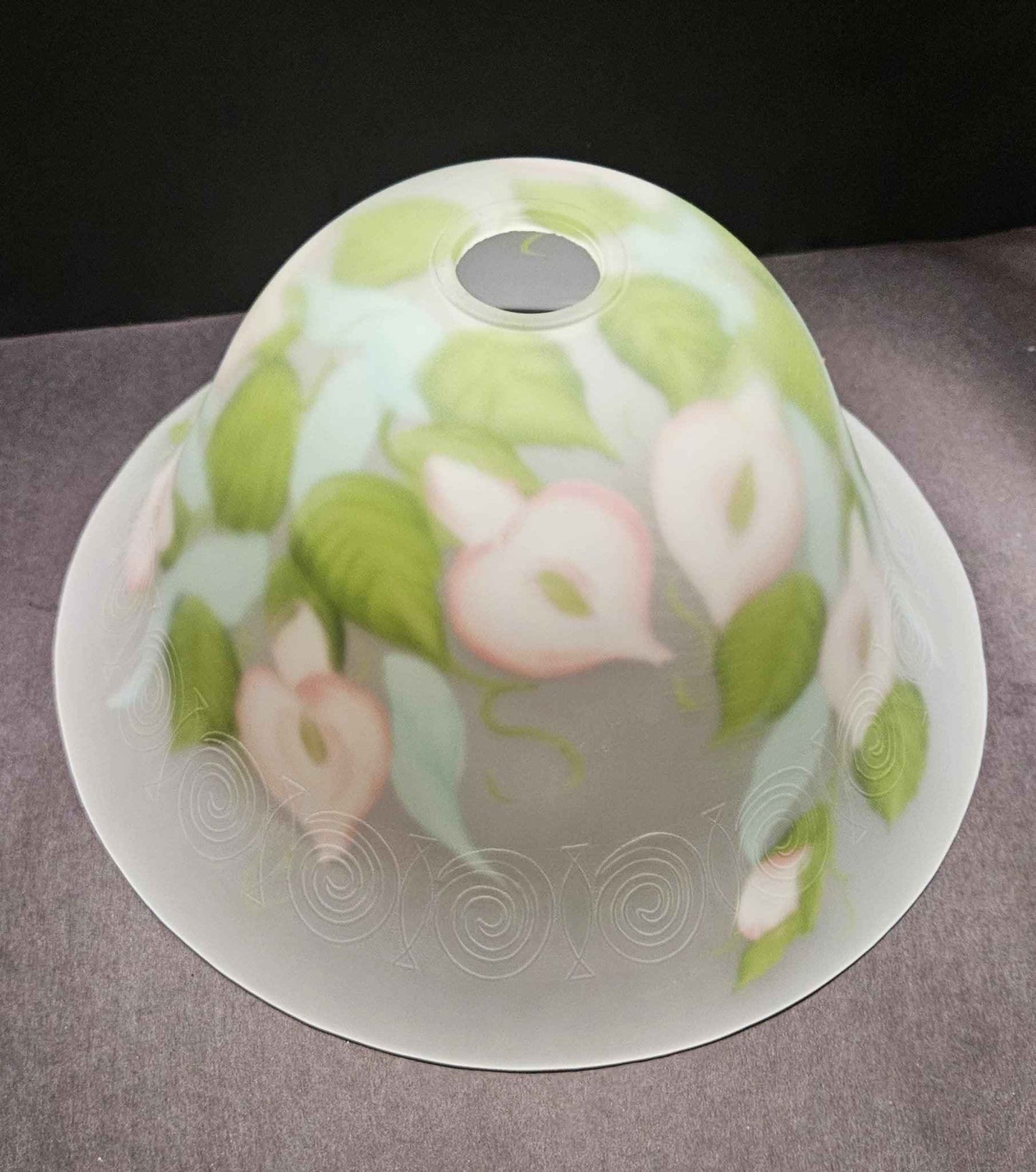 36985 Calla Lilly Glass Floor Lamp Shade - Adrianas Specialty Lamp Shades