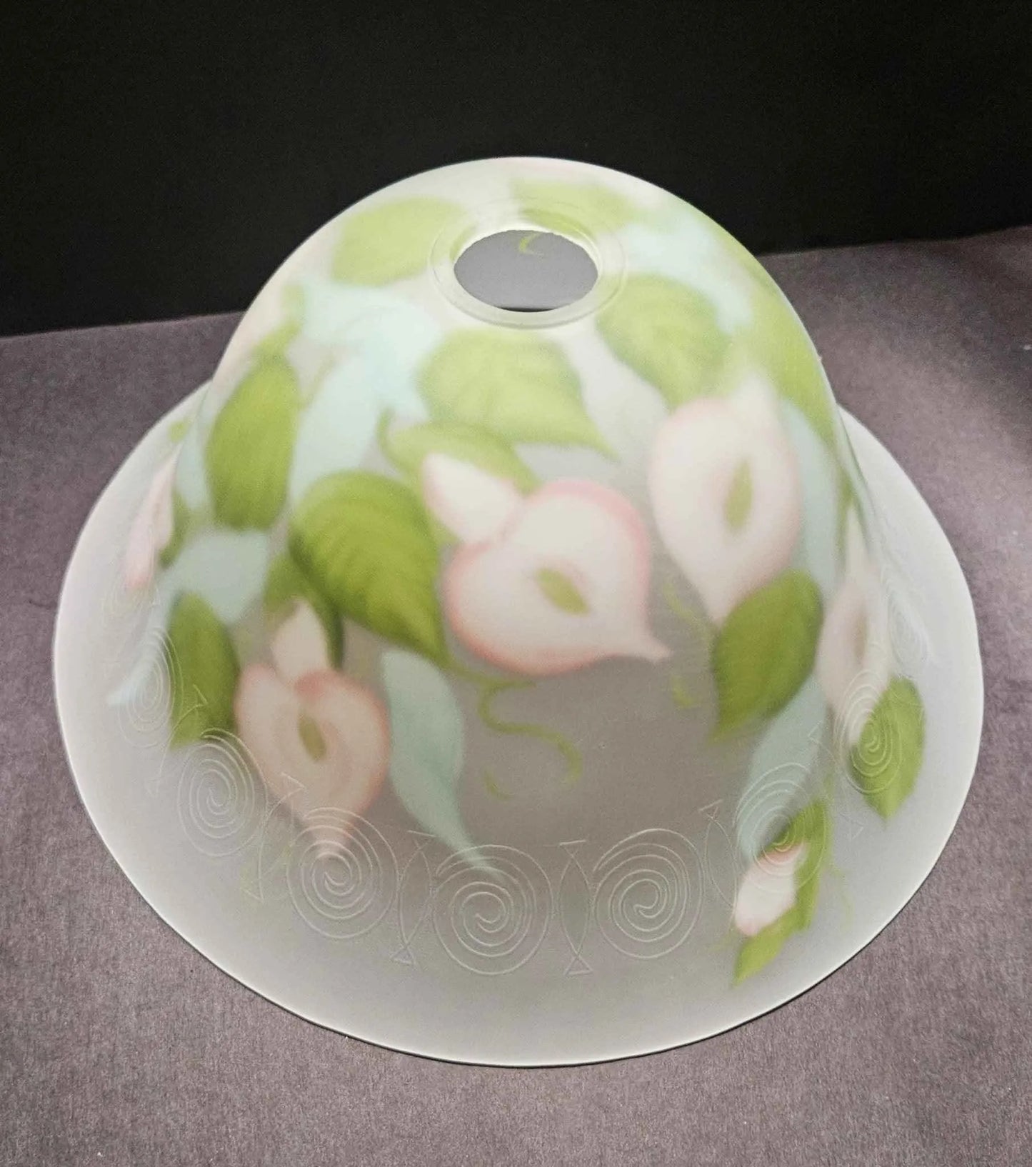 36985 Calla Lilly Glass Floor Lamp Shade - Adrianas Specialty Lamp Shades