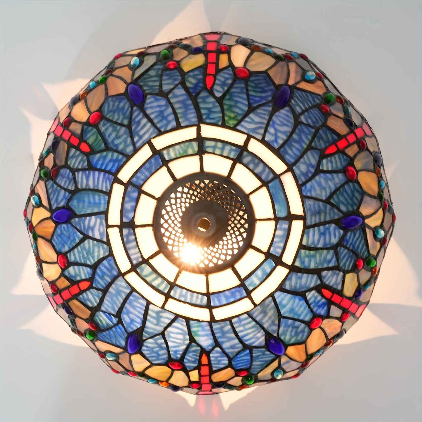16" Tiffany-Style Stained Glass Lamp Shade
