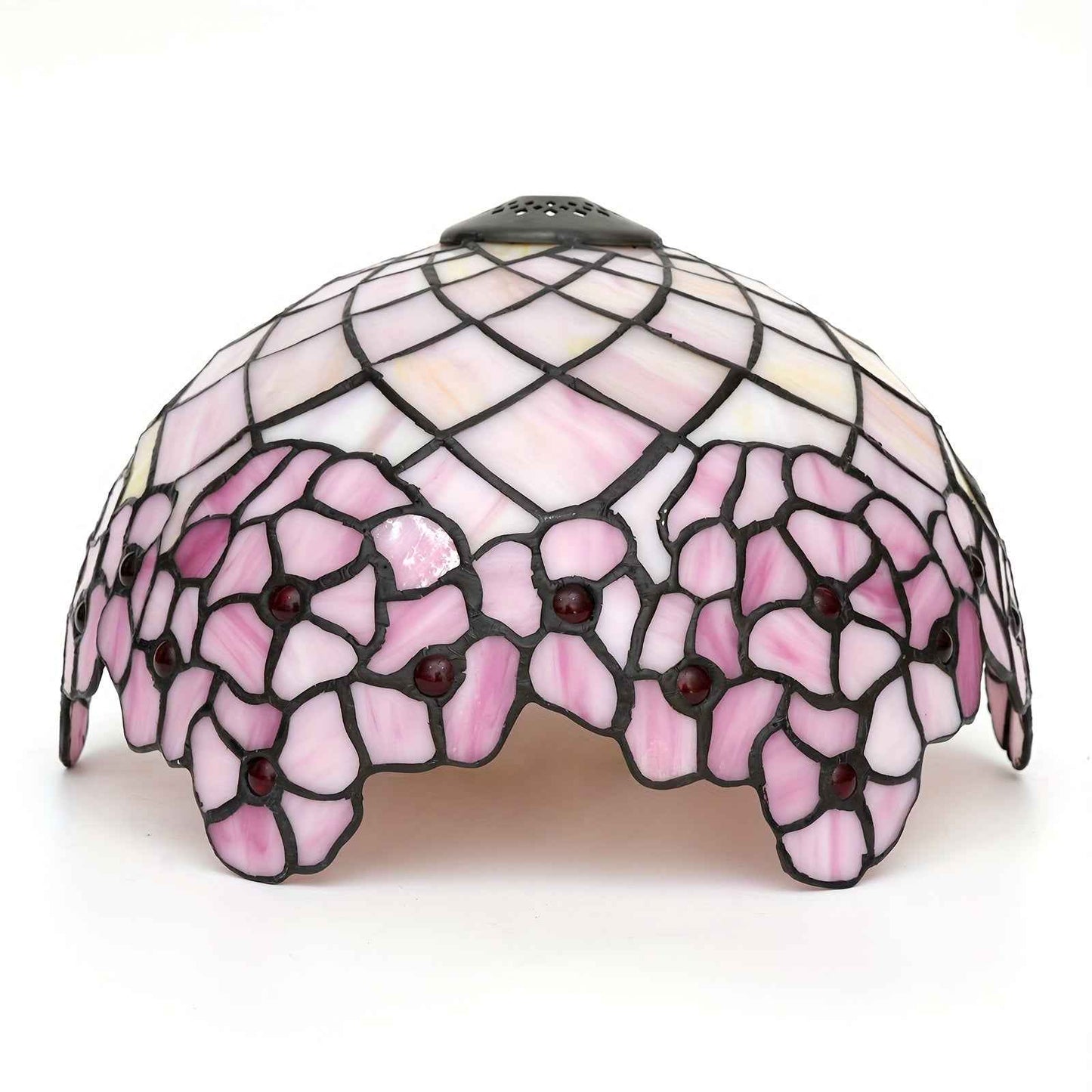 12 Pink Cherry Blossom Tiffany Stained Glass Lamp Shade