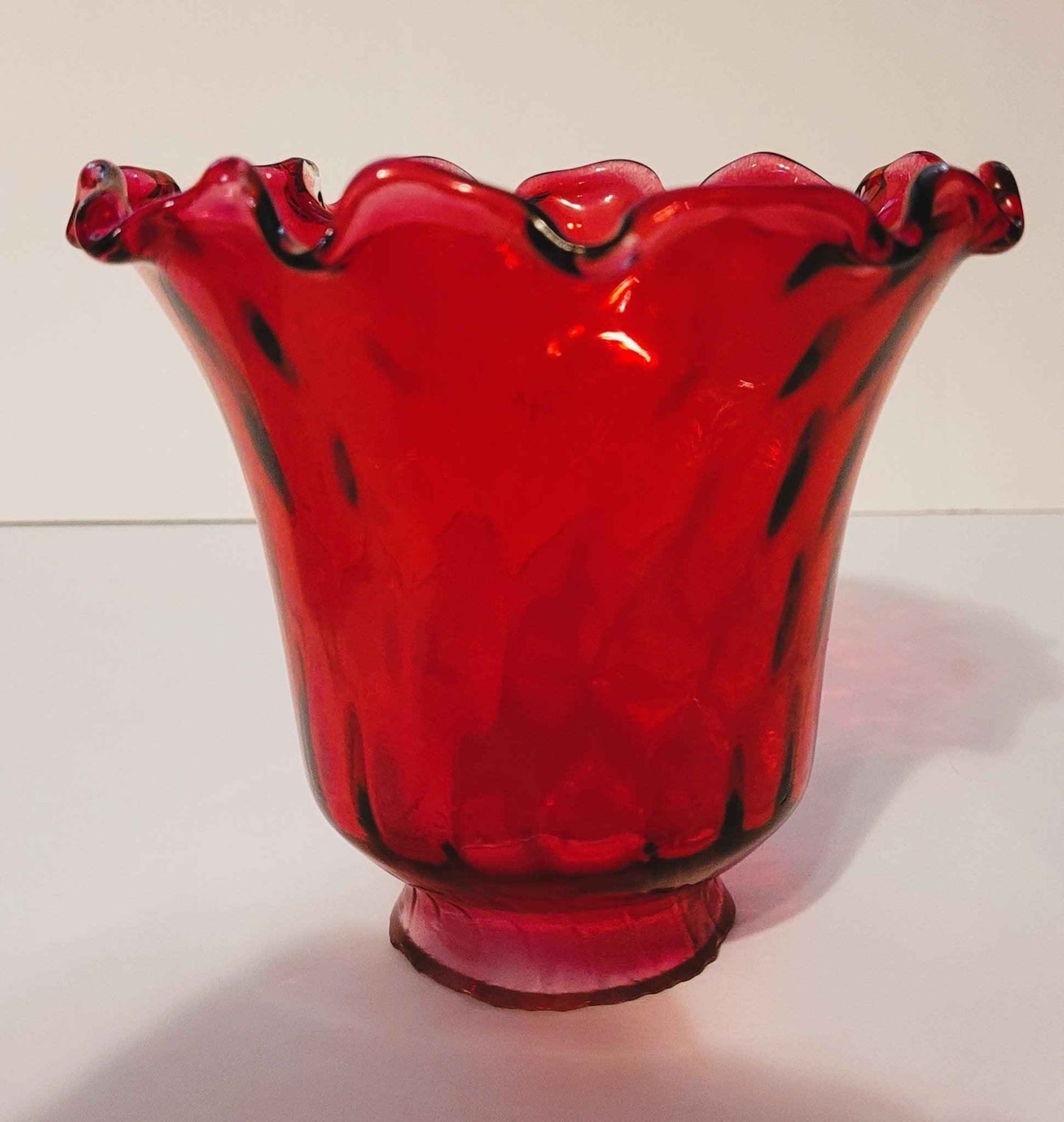 39567 Cranberry Glass Pendant Shades - Adrianas Specialty Lamp Shades