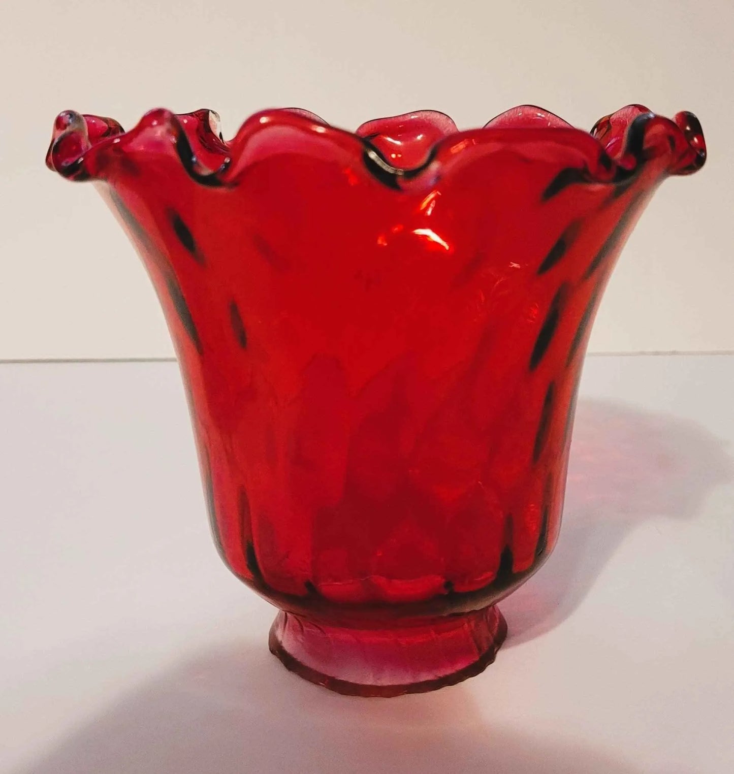 39567 Cranberry Glass Pendant Shades - Adrianas Specialty Lamp Shades