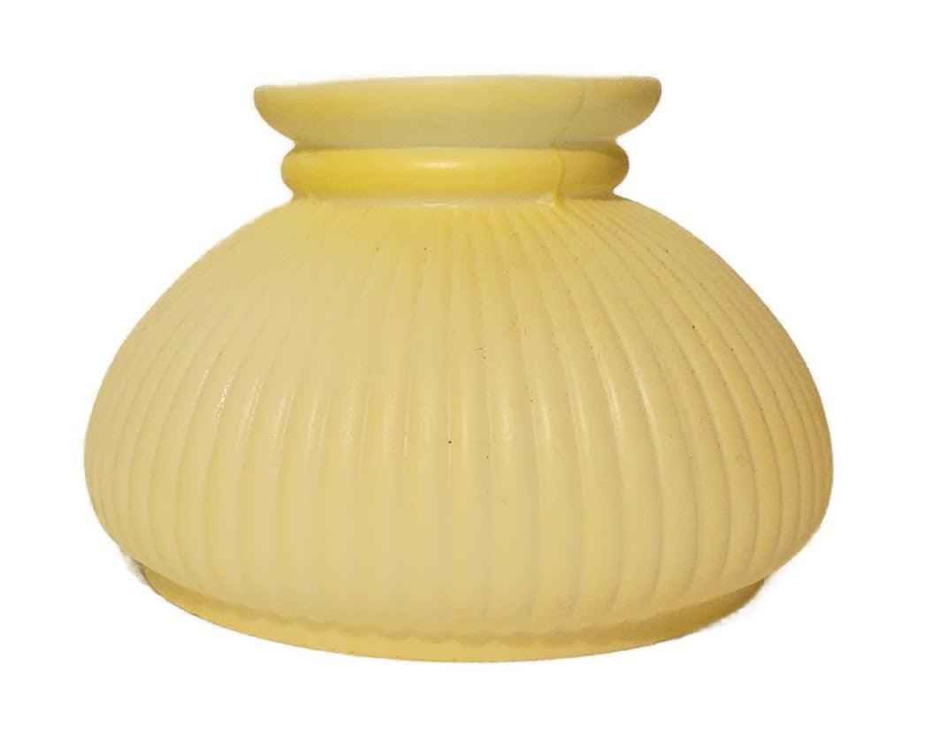 39595 - Soft Yellow Ribbed Student Lamp Shades - Adrianas Specialty Lamp Shades