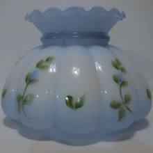 39636 White Mellon Hand Painted Floral Student Shade - Adrianas Specialty Lamp Shades