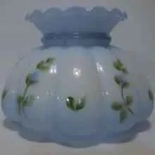 39636 White Mellon Hand Painted Floral Student Shade - Adrianas Specialty Lamp Shades