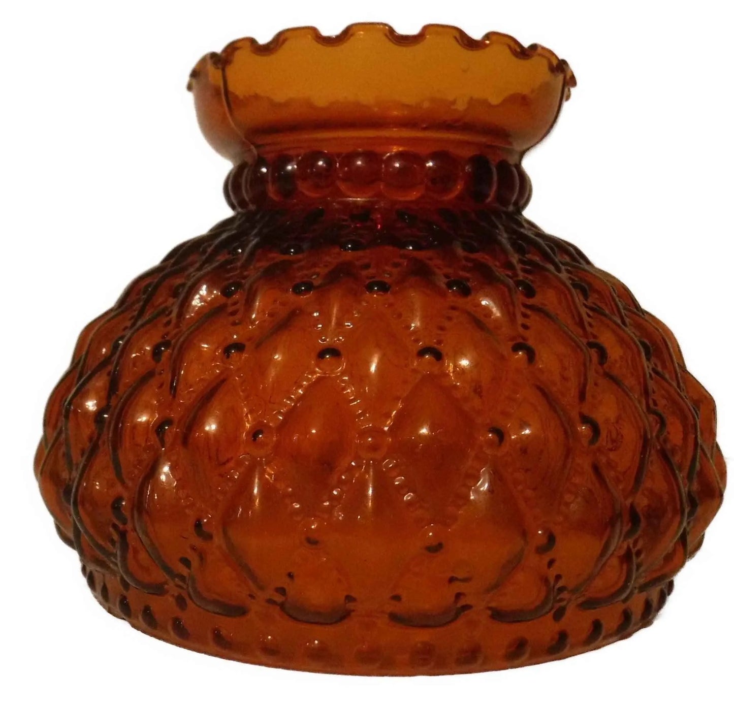 39675 Amber Diamond Quilt Student Shade - Adrianas Specialty Lamp Shades
