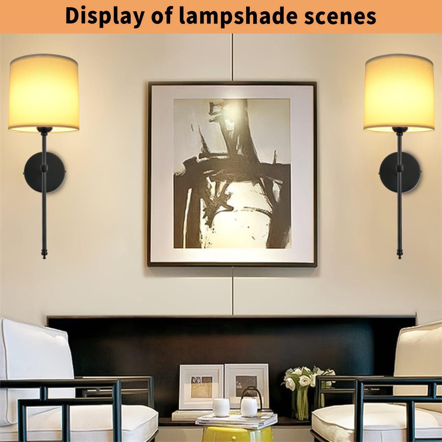 Modern Linen Fabric Lampshade for Table and Pendant Lights - 7.8"x7.8" x7.6" - Elegant Home Decor Accessory - Adrianas Specialty Lamp Shades