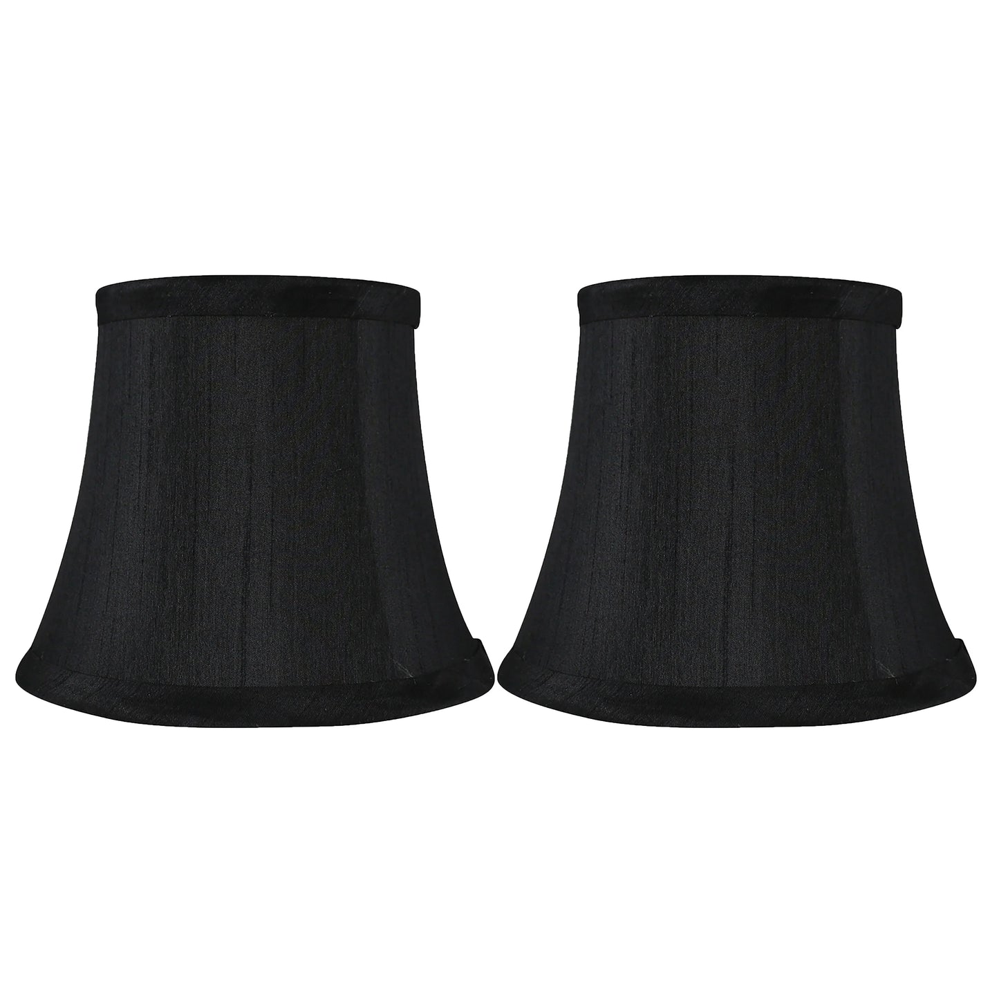 Meriville Faux Silk Clip On Chandelier Lamp Shades, 4-inch by 6-inch by 5-inch, Bell shape