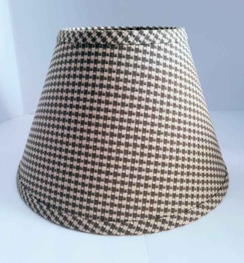 40051G Standard Clip On Grey Checked Clip On - Adrianas Specialty Lamp Shades