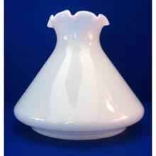 40078 White Opal Crimp Top Student Shades - Adrianas Specialty Lamp Shades