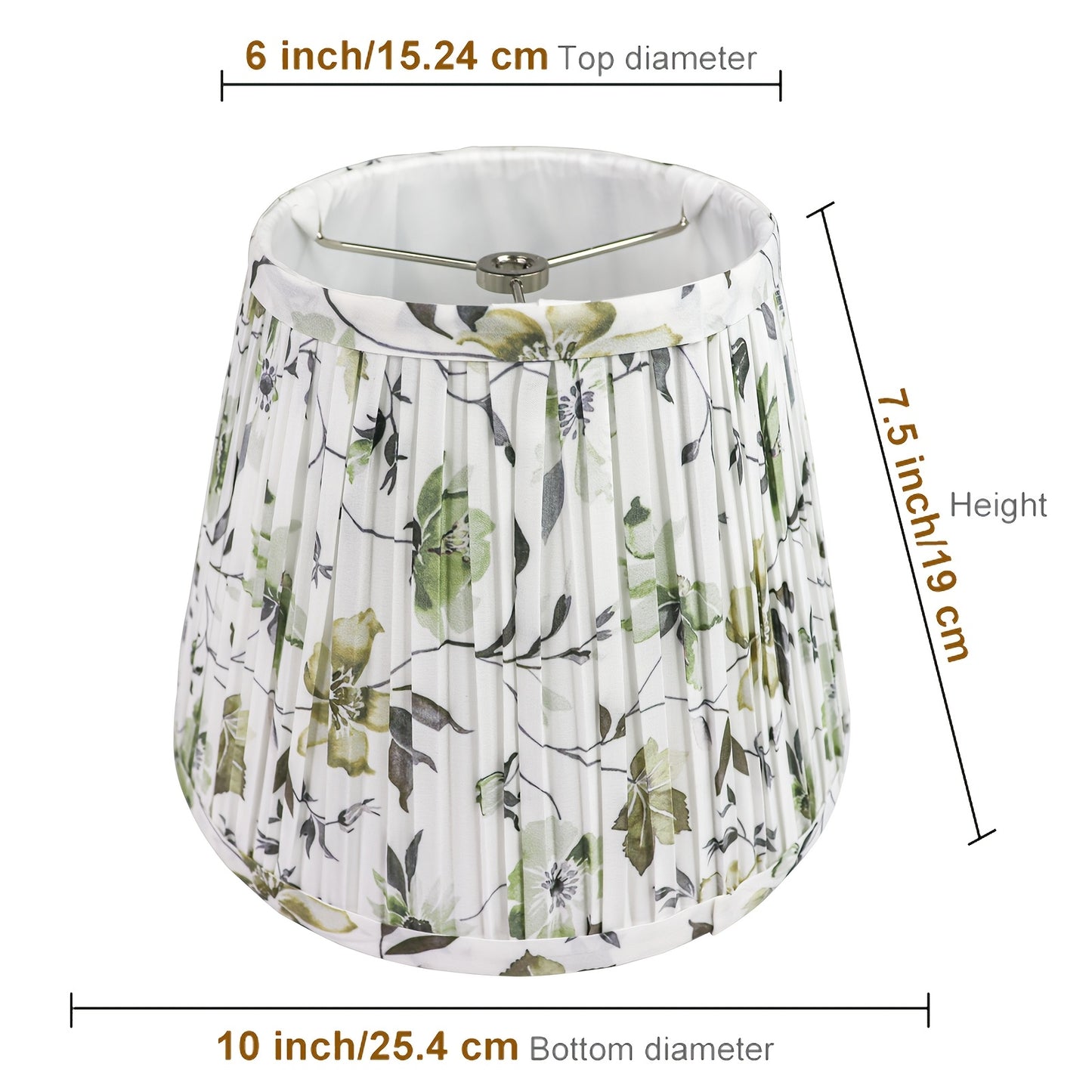 Chic Print Fabric Lamp Shade 6x10x7.5" - Satin Finish, Clock-Shaped Design for Table, Floor & Pendant Lights - Adrianas Specialty Lamp Shades